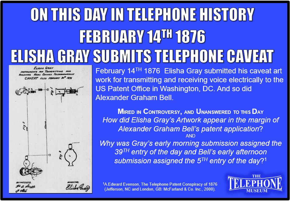 On This Day in Telephone History February 14TH 1876 - The Telephone Museum, Inc.