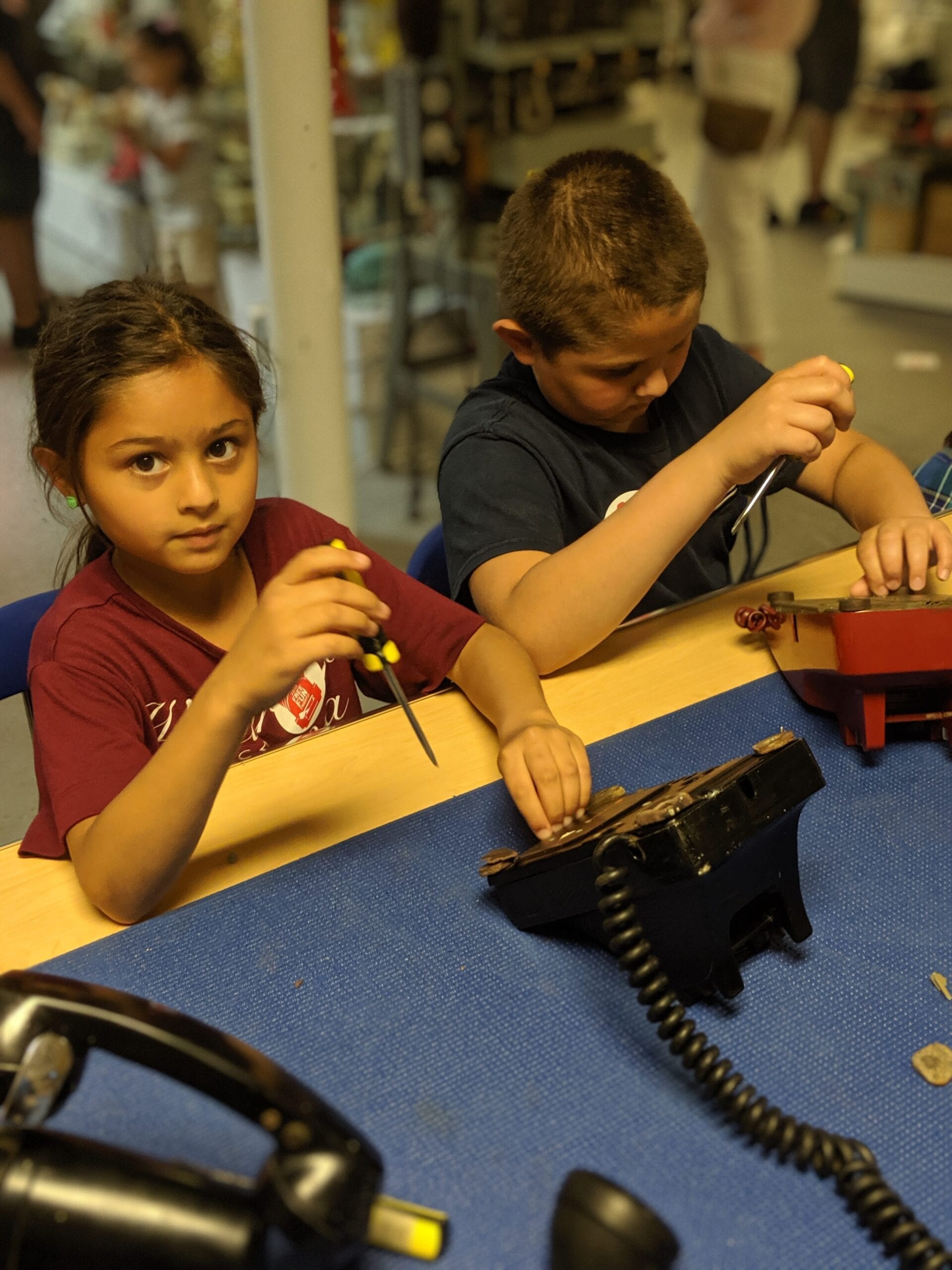 "Keep Calm And Take Stuff Apart" at The Telephone Museum on Moody Street in Waltham, MA CAUTION: Your Kids will Not want to Leave!