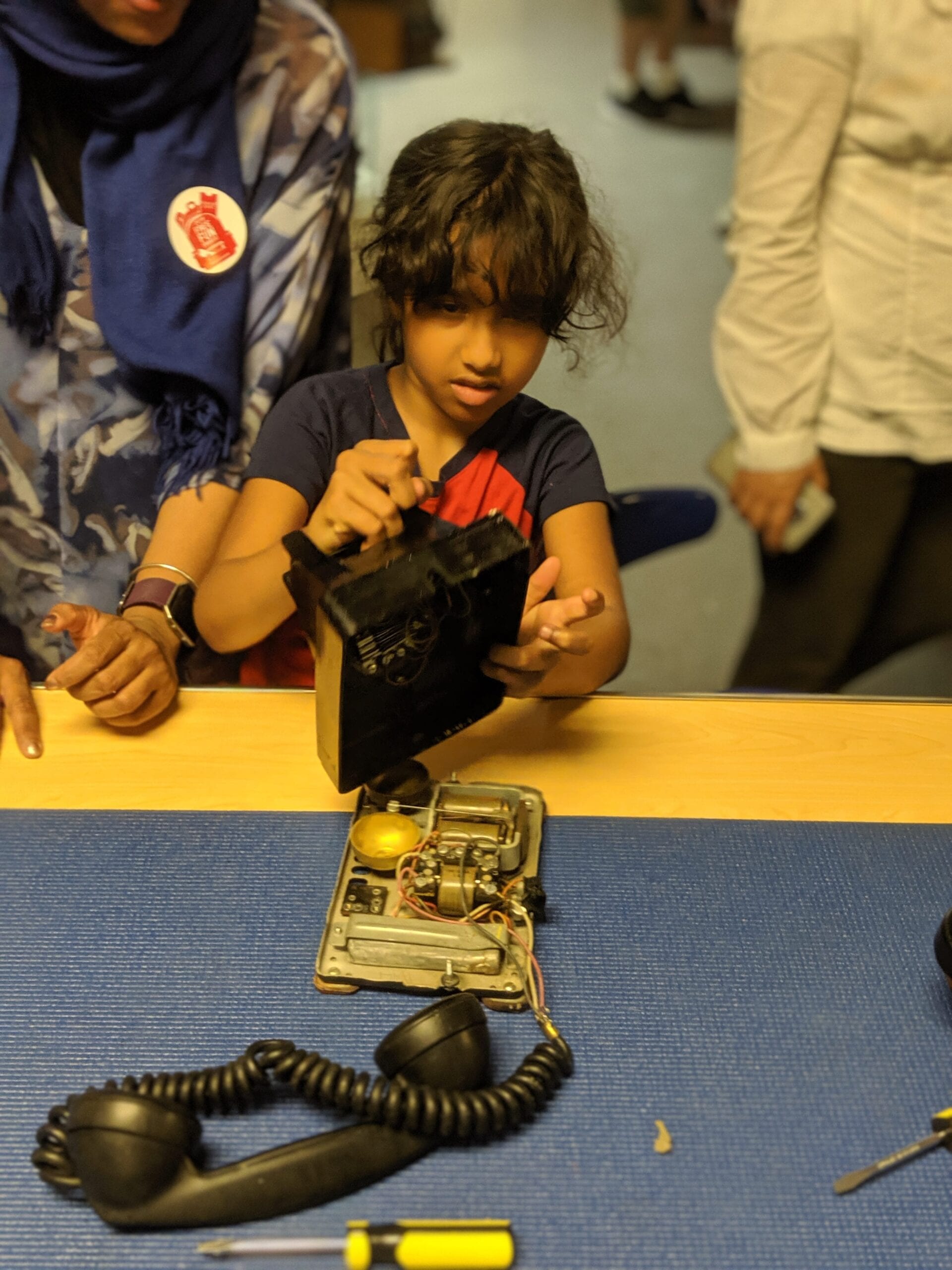 "Keep Calm And Take Stuff Apart" at The Telephone Museum on Moody Street in Waltham, MA CAUTION: Your Kids will Not want to Leave!