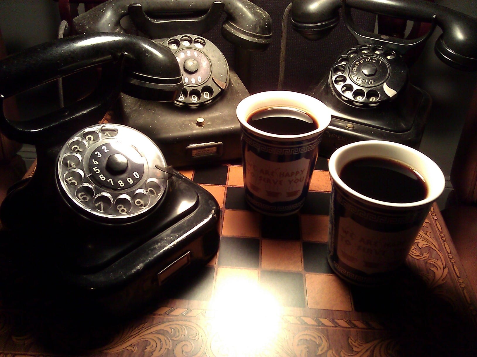 Good Morning - Enjoying Coffee & Telephones at The Telephone Museum ☕☕☕☕☎☎☎☎☕☕☕☕☎☎☎☎