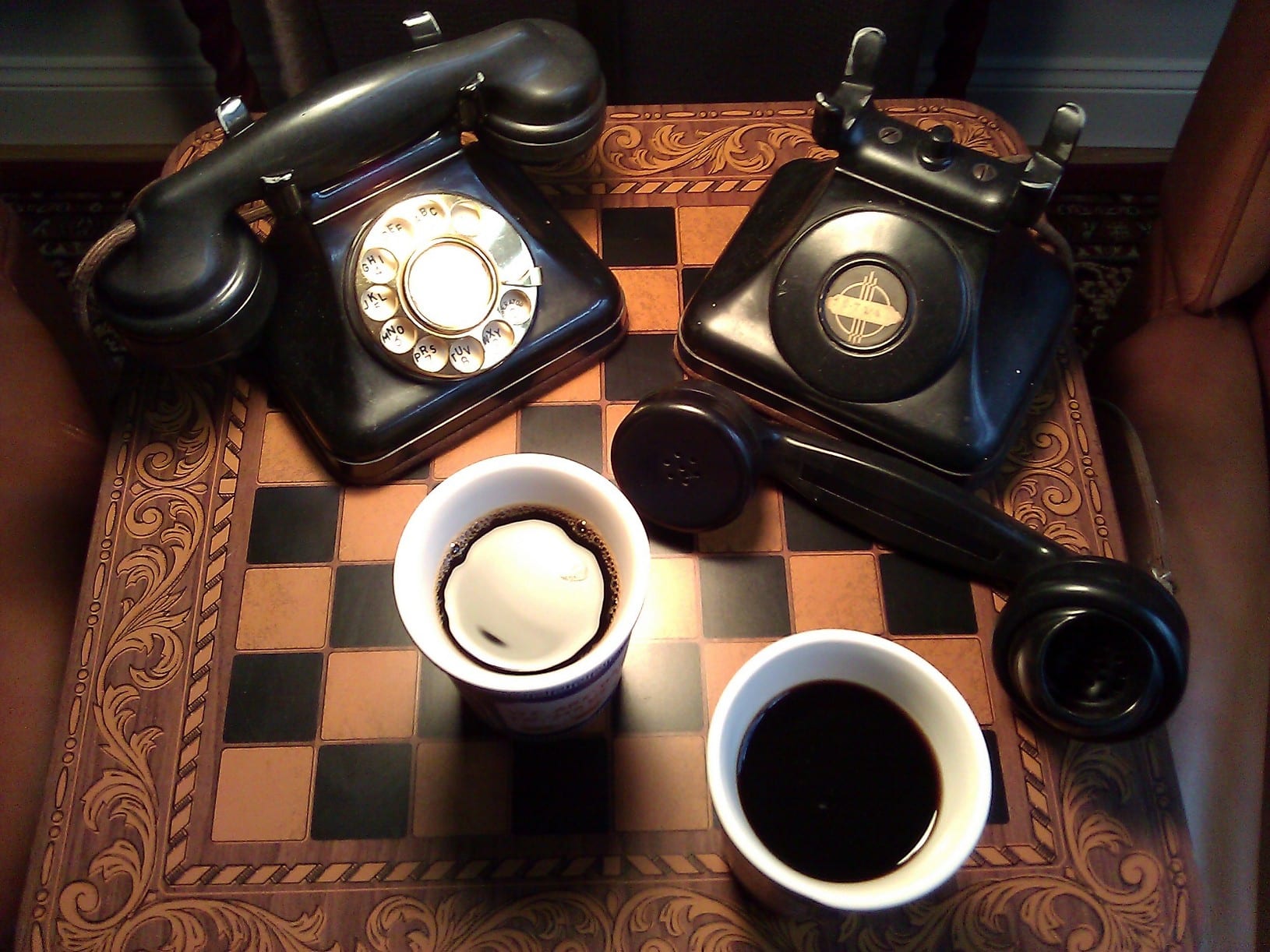 Good Morning - Enjoying Coffee & Telephones at The Telephone Museum ☕☕☕☕☎☎☎☎☕☕☕☕☎☎☎☎