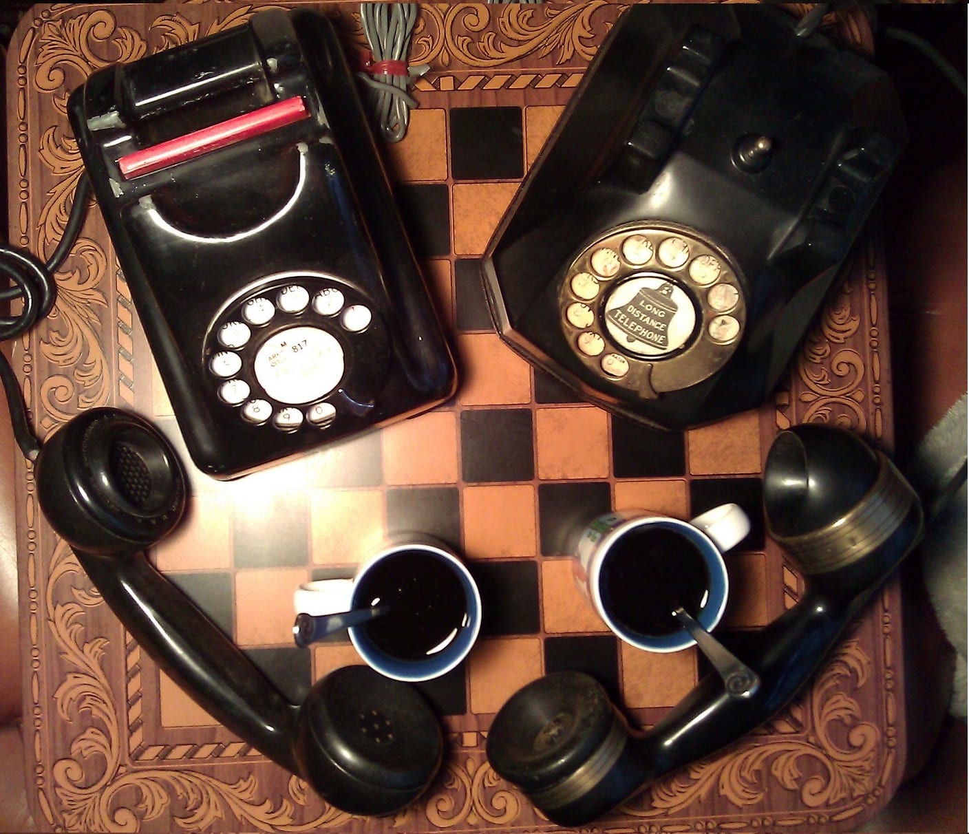 Good Morning - Enjoying Coffee & Telephones at The Telephone Museum ☕☕☕☕☎☎☎☎☕☕☕☕☎☎☎☎