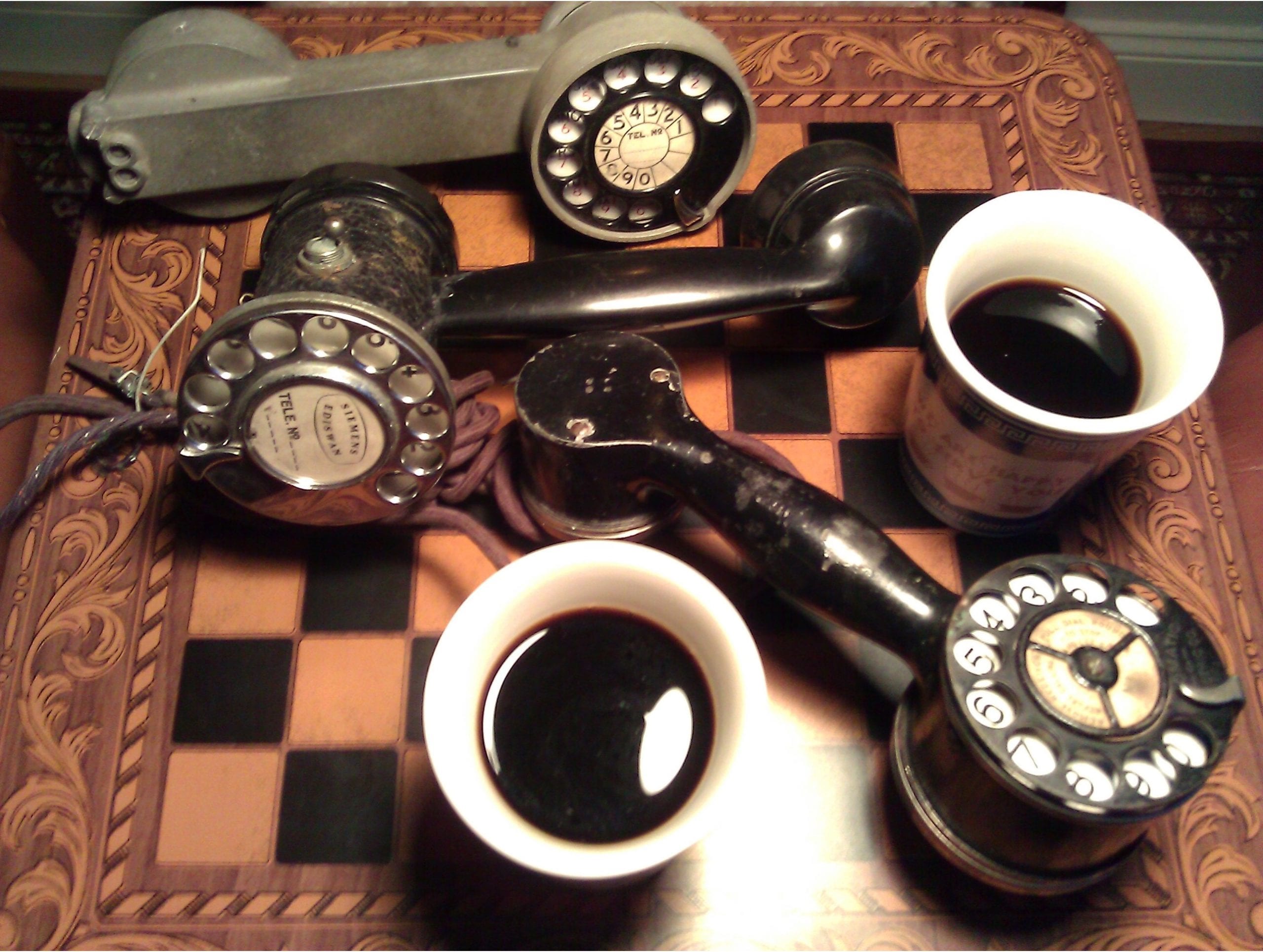 Good Morning - Enjoying Coffee & Telephones at The Telephone Museum ☕☕☕☕☎☎☎☎☕☕☕☕☎☎☎☎