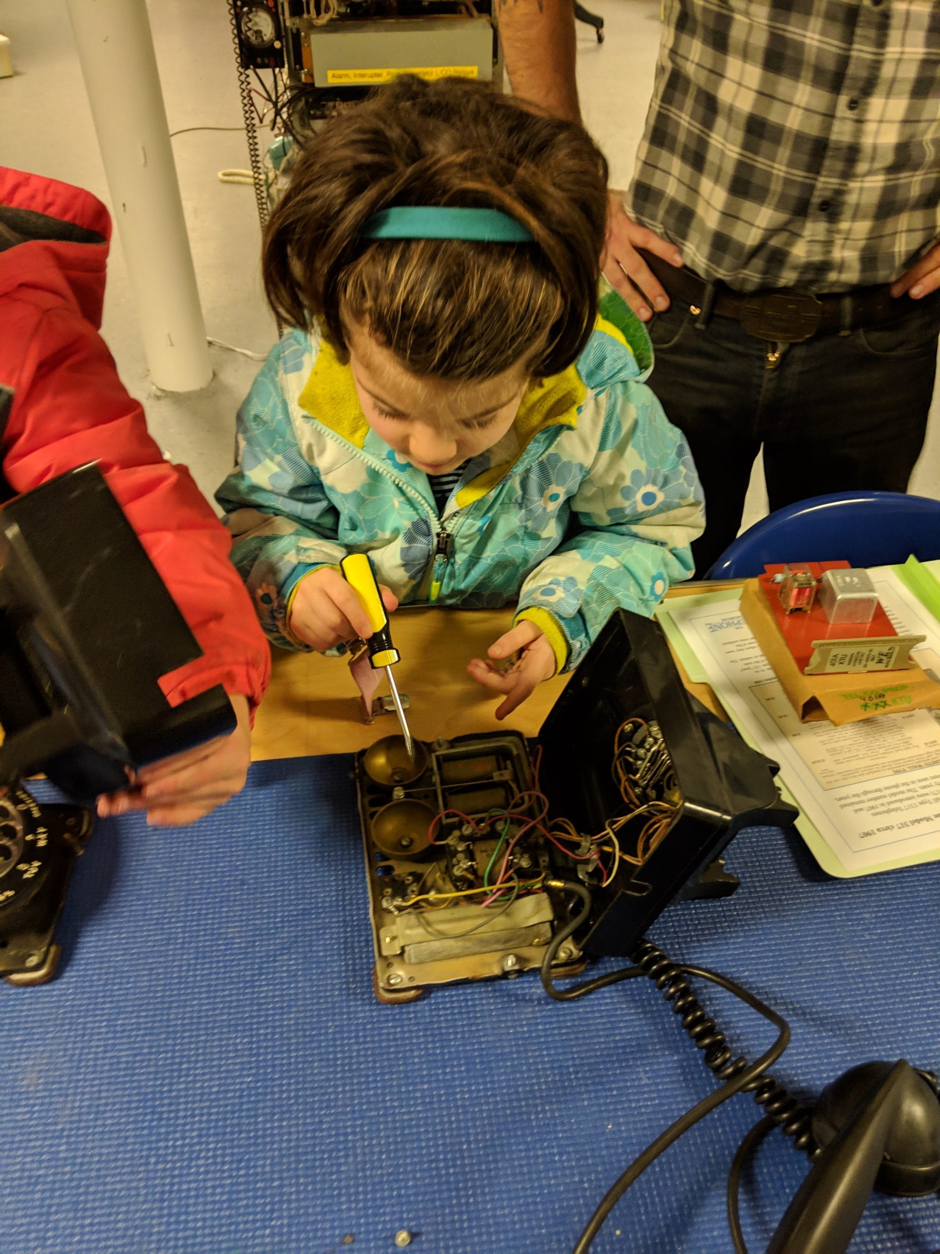 "Keep Calm And Take Stuff Apart" at The Telephone Museum on Moody Street in Waltham, MA CAUTION: Your Kids will Not want to Leave!