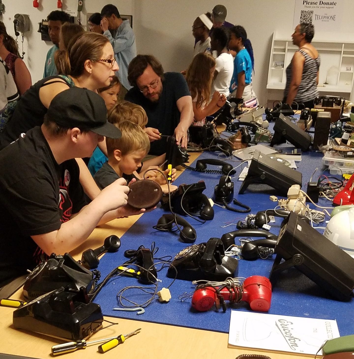 "Keep Calm And Take Stuff Apart" at The Telephone Museum on Moody Street in Waltham, MA CAUTION: Your Kids will Not want to Leave!