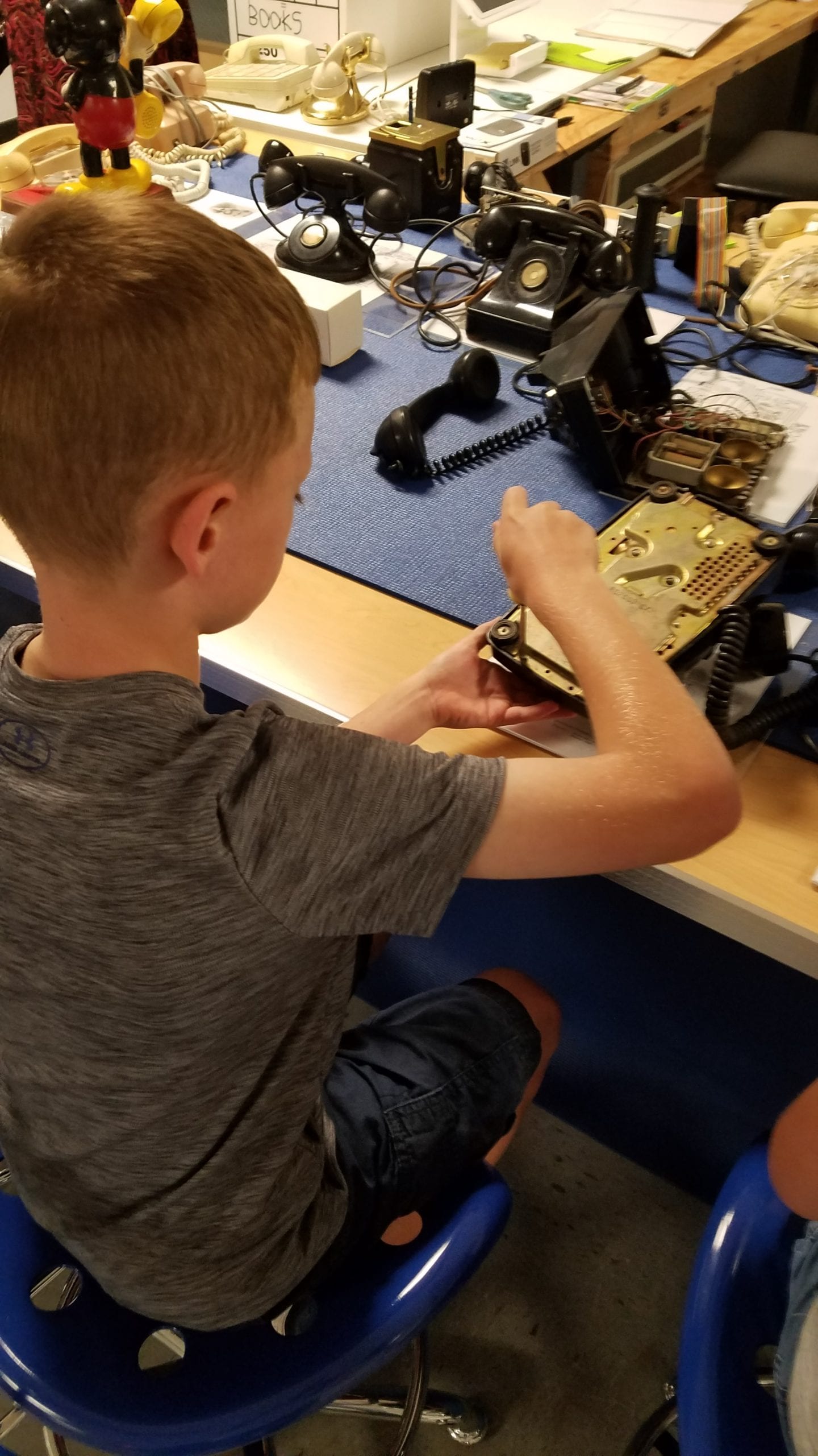 "Keep Calm And Take Stuff Apart" at The Telephone Museum on Moody Street in Waltham, MA CAUTION: Your Kids will Not want to Leave!